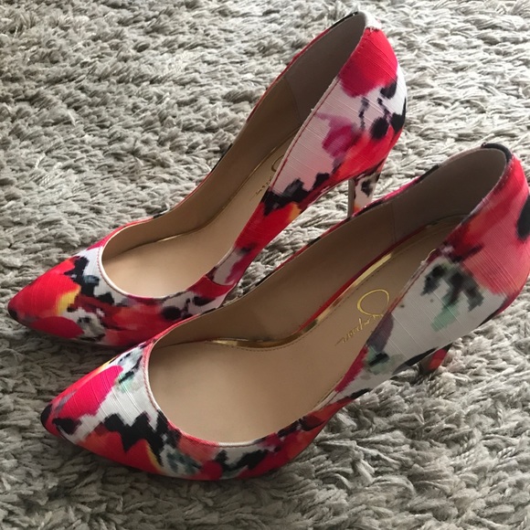 Jessica Simpson Shoes - Jessica Simpson Floral Print Heels
